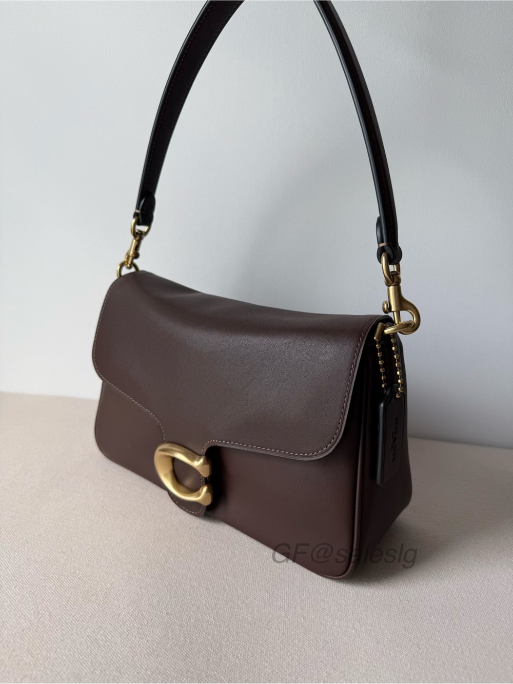 Coach Soft Tabby Shoulder & Crossbody Bag GENUINE LEATHER Gold/Maple CAM98 NWT - Picture 4 of 14
